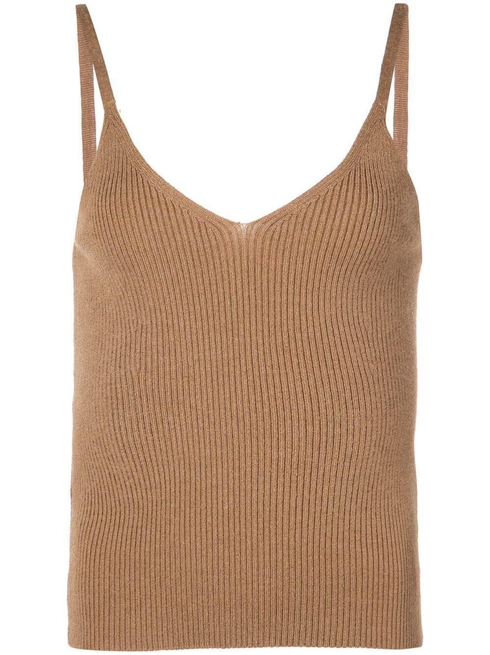 Mara Hoffman Bibi Knit Camisole Sleeveless Camel - M